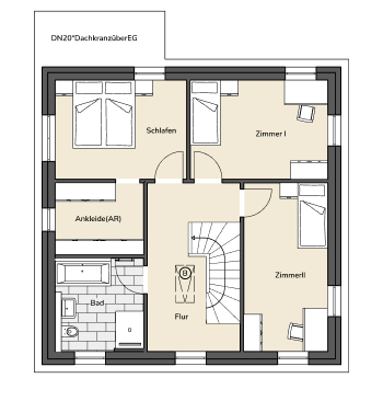 Stadtvilla 230 Grundriss Obergeschoss